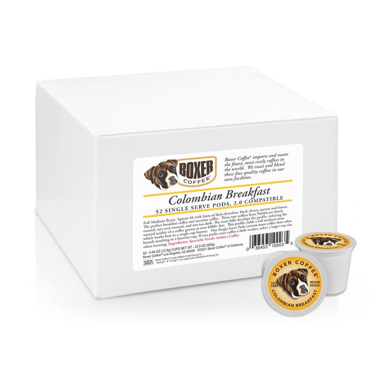 Boxer Coffee 52ct Colombian Breakfast - Medium Roast Coffee Pods - Specialty Grade, Artisan Single-Serve Cups - Compatible with Keurig K-Cup Brewers - Image 3